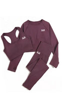 Load image into Gallery viewer, Kate Bow Long Sleeve Top, Crop and Leggings set