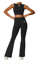 Load image into Gallery viewer, Kate Bow Crop and Bootcut Yoga Pants Set