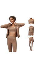 Load image into Gallery viewer, Kate Bow Jacket, Crop and Leggings Set