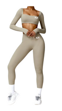 Load image into Gallery viewer, Kate Bow Long Sleeve Crop and Leggings Set
