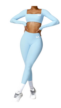 Load image into Gallery viewer, Kate Bow Long Sleeve Crop and Leggings Set
