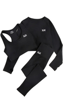 Load image into Gallery viewer, Kate Bow Long Sleeve Top, Crop and Leggings set
