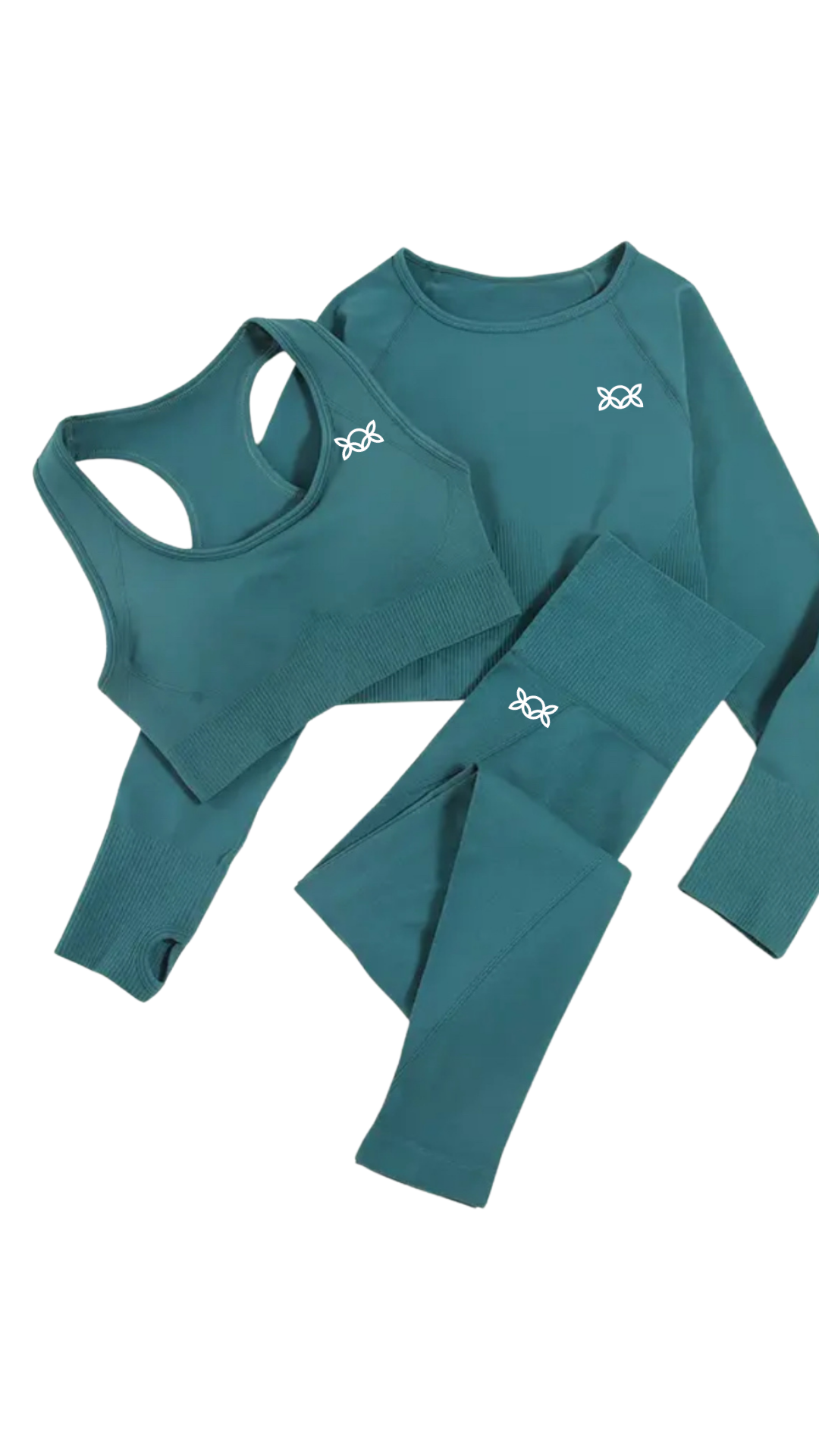 Kate Bow Long Sleeve Top, Crop and Leggings set