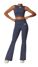 Load image into Gallery viewer, Kate Bow Crop and Bootcut Yoga Pants Set
