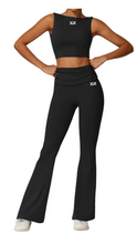 Load image into Gallery viewer, Kate Bow Crop and Bootcut Yoga Pants Set
