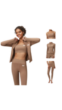 Load image into Gallery viewer, Kate Bow Jacket, Crop and Leggings Set
